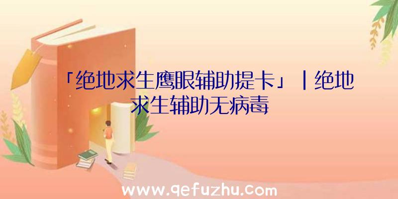 「绝地求生鹰眼辅助提卡」|绝地求生辅助无病毒